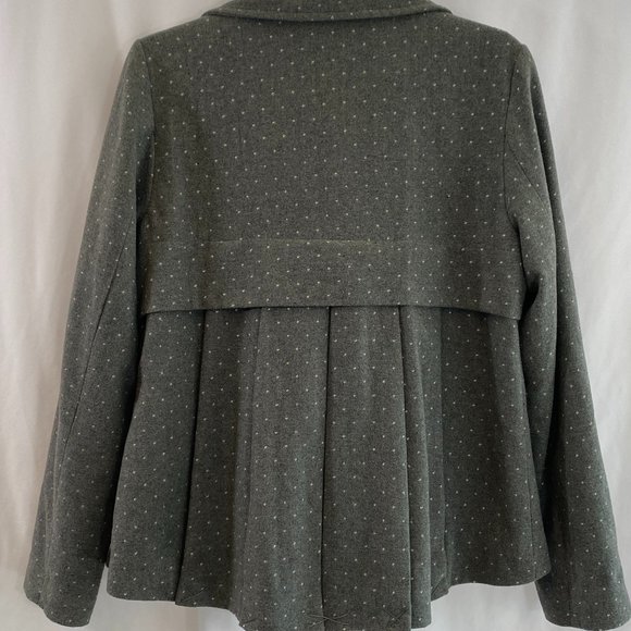 Pink Envelope Gray & White Mini Polka Dot Blazer Jacket NWOT Women's Size L - Picture 7 of 11